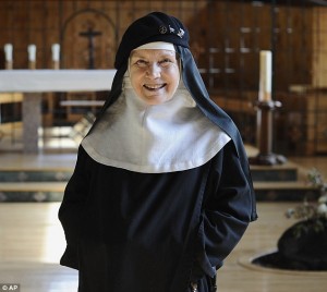 Actress turned Benedictine cloistered nun Mother Dolores in the Abbey of Regina Laudis